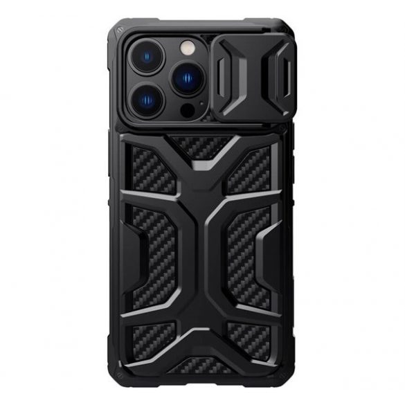 Protector de telefon din silicon NILLKIN ADVENTURER defender (rezistență medie la impact, cadru din silicon, protecție pentru cameră) NEGRU Apple iPhone 13 Pro