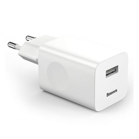 BASEUS încărcător de rețea Priză USB (24W, încărcător rapid PD 3.0 3.0) ALB