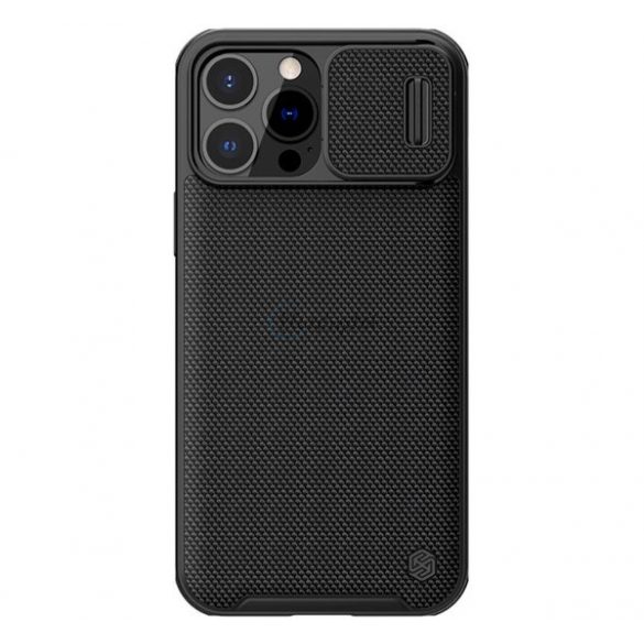 Protector de telefon din plastic NILLKIN TEXTURED PRO (rezistență medie la impact, cadru din silicon, model 3D, protecție pentru cameră) NEGRU Apple iPhone 13 Pro