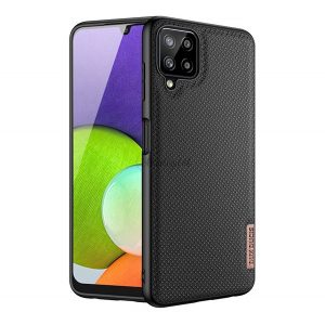 Protectie de telefon din silicon DUX DUCIS FINO (interior din plastic, rezistenta medie la impact, model grila) NEGRU Samsung Galaxy A22 4G (SM-A225)