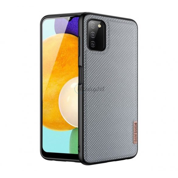 Protectie de telefon din silicon DUX DUCIS FINO (interior din plastic, rezistenta medie la impact, model grila) GRI Samsung Galaxy A03s (SM-A037F)