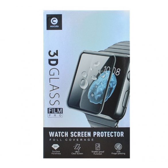 Sticlă de protecție pentru ecran MOCOLO (3D, 9H) NEGRU Apple Watch Series 7 41mm