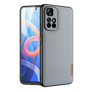 DUX DUCIS FINO Silicon Phone Husă (interior din plastic, rezistent la impact mediu, model grilă) GREY Xiaomi Redmi Note 11 5G, Xiaomi Redmi Note 11T 5G, Xiaomi Poco M4 Pro 5G