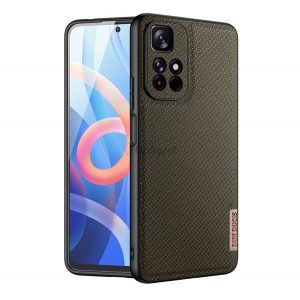 Protectie de telefon din silicon DUX DUCIS FINO (interior din plastic, rezistenta medie la impact, model grila) VERDE ÎNCHIS Xiaomi Redmi Note 11T 5G, Xiaomi Poco M4 Pro 5G