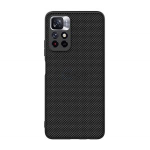 Protector de telefon din plastic NILLKIN TEXTURED (suprafață aspră, rezistență medie la impact, cadru din silicon, model 3D) NEGRU Xiaomi Poco M4 Pro 5G, Xiaomi Redmi Note 11T 5G