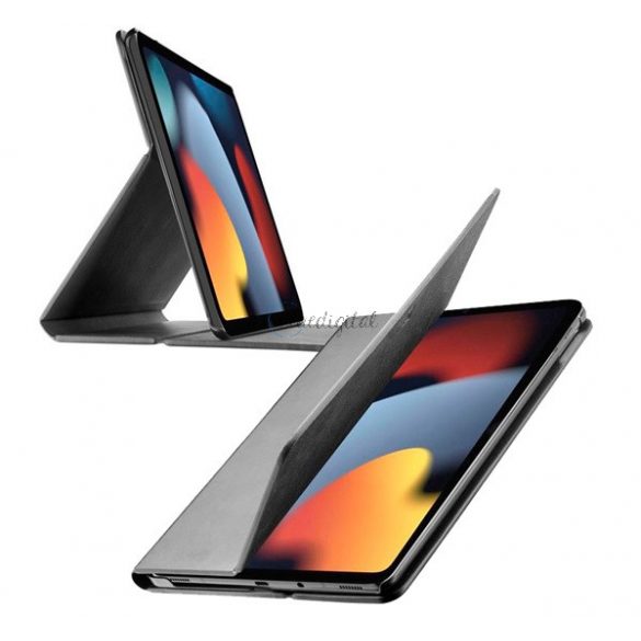 Husă CELLULARLINE FOLIO în picioare, efect piele (FLIP, deschidere laterală, TRIFOLD, suport de masă) NEGRU Apple IPAD mini 6 (2021)