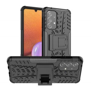 Protecție din plastic pentru telefon Defender (rezistență medie la impact, interior din silicon, model anvelope auto) negru Samsung Galaxy A33 5G (SM-A336)