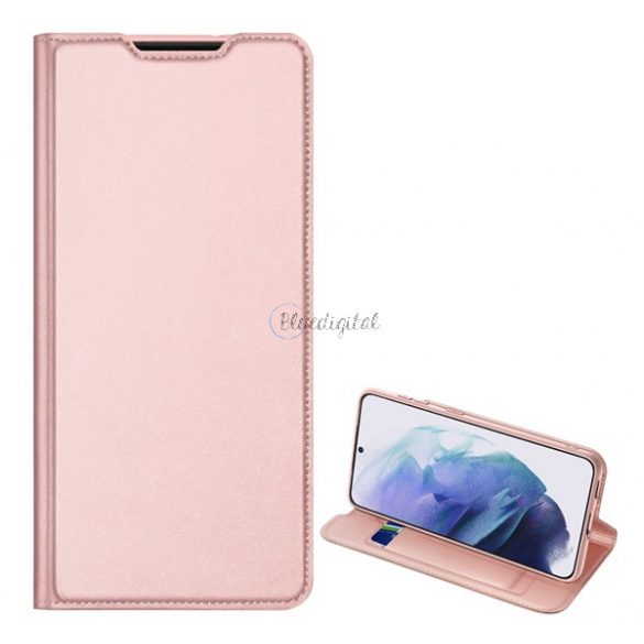 Husa DUX DUCIS SKIN PRO in picioare, efect piele (FLIP, deschidere laterala, suport card bancar, functie suport birou) ROSE GOLD Samsung Galaxy S22 Plus 5G (SM-S906)