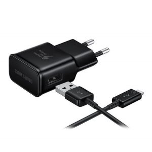 Încărcător SAMSUNG priză USB (15W, încărcător rapid + cablu microUSB) NEGRU