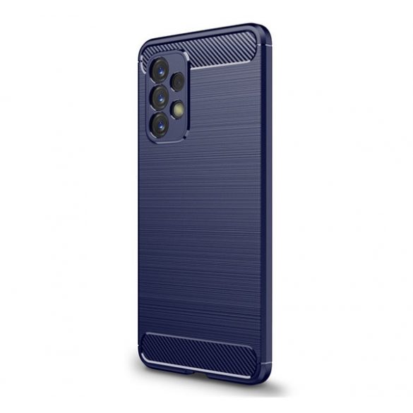 protecțiede telefon din silicon (rezistent la impact mediu, călcâi cu pernă de aer, periat, model de carbon) CUSHION CUSHION Samsung Galaxy A33 5G (SM-A336)