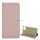 Carcasa in picioare, efect piele (FLIP, deschidere laterala, functie suport de masa, model romb) ROSE GOLD Apple iPhone 13 mini