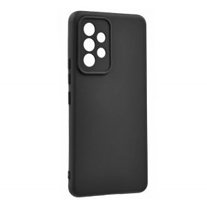 Protector de telefon din silicon (mat, interior din pluș din microfibră anti-zgârieturi, premium) NEGRU Samsung Galaxy A33 5G (SM-A336)