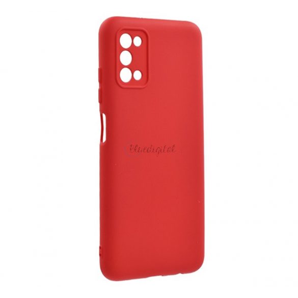 Protector de telefon din silicon (mat, interior din microfibră de pluș anti-zgârieturi, premium) ROȘU Samsung Galaxy A03s (SM-A037F)