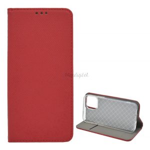 Carcasa in picioare, efect piele (FLIP, deschidere laterala, functie suport de masa, model romb) RED Apple iPhone 13 mini