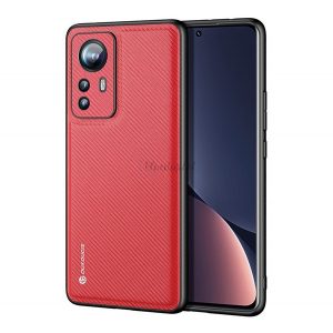 Protectie de telefon din silicon DUX DUCIS FINO (interior din plastic, rezistenta medie la impact, model grila) RED Xiaomi 12 Pro