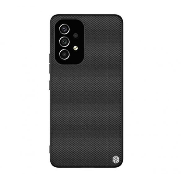 Protector de telefon din plastic NILLKIN TEXTURED (suprafață aspră, rezistență medie la impact, cadru din silicon, model 3D) NEGRU Samsung Galaxy A53 (SM-A536) 5G