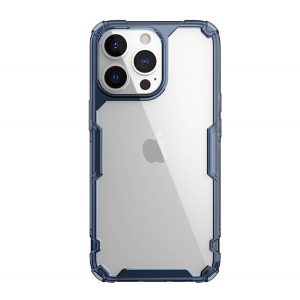 Protector de telefon din plastic NILLKIN NATURE PRO (cadru din silicon, rezistenta medie la impact, colt cu perna de aer) ALBASTRU INCHIS Apple iPhone 13 Pro