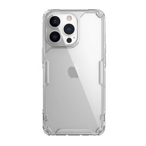 Protector de telefon din plastic NILLKIN NATURE PRO (cadru din silicon, rezistenta medie la impact, colt cu perna de aer) TRANSPARENT Apple iPhone 13 Pro