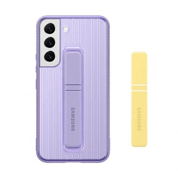 Protector de telefon din plastic SAMSUNG (dublu strat, cauciucat, functie de suport de birou) PURPLE Samsung Galaxy S22 Plus 5G (SM-S906)