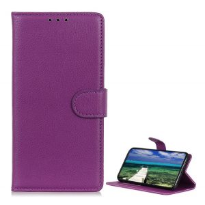 Carcasa in picioare, efect piele (FLIP, deschidere laterala, functie suport desktop, premium) PURPLE Realme C21Y, Realme C25Y