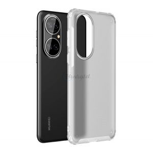 Protectie din plastic pentru telefon (rezistenta la impact mediu, cadru silicon, protectie camera, mat) TRANSPARENT Huawei P50