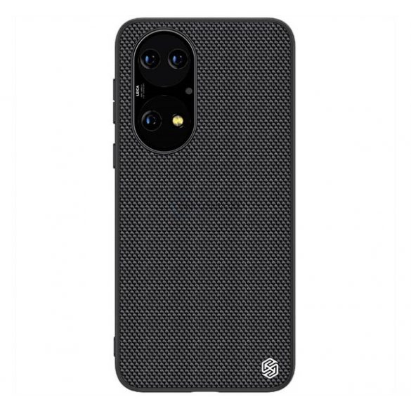 Protector de telefon din plastic NILLKIN TEXTURED (suprafață aspră, rezistență medie la impact, cadru din silicon, model 3D) NEGRU Huawei P50