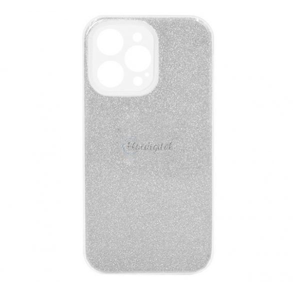 Protectie de telefon din silicon (interior din plastic, spate lucios) SILVER Apple iPhone 13 Pro