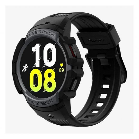 Curea de schimb SPIGEN RUGGED ARMOR PRO (dimensiune personalizată, silicon, rezistență la șocuri + cadru din silicon) DARK GREY Samsung Galaxy Watch 4 40 mm (SM-R860)