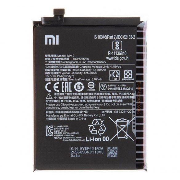 Baterie XIAOMI 4250mAh LI-Polymer Xiaomi Mi 11 Lite 5G, Mi 11 Lite 4G