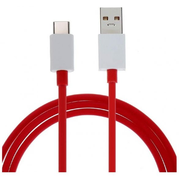 Cablu de date ONEPLUS WARP (USB - Type-C, încărcător rapid, 150cm, anti-rupere) ROȘU