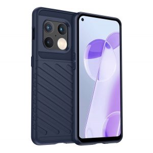 Husă silicon pentru telefon (rezistent la impact mediu, cu dungi, model convex) CUT albastruOnePlus 10 Pro 5G