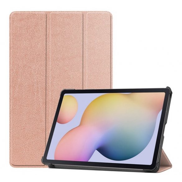 Husă în picioare, efect piele (FLIP, deschidere laterală, TRIFOLD, suport desktop) ROSE GOLD Samsung Galaxy Tab S7 WIFI (SM-T870), Samsung Galaxy Tab S7 LTE (SM-T875), Samsung Galaxy Tab S7 LTE 5G (SM-T876) ), Samsung Galaxy Tab S8 WIFI (SM-X700), S