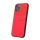 Protectie din plastic pentru telefon (cadru din silicon, rezistenta la impact, magnetic, spate cu efect piele, dungi) RED Apple iPhone 12 Pro, iPhone 12