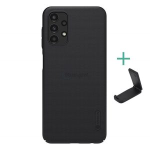 NILLKIN SUPER FROSTED plastic telefon protecție(cauciucat suprafață aspră + suport desktop) negru Samsung Galaxy A13 4G (SM-A135F / A137F)