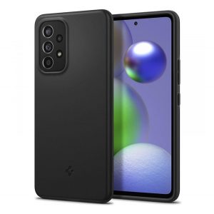 Protector de telefon din plastic SPIGEN THIN FIT (mat, ultra-subțire, protecție pentru cameră) NEGRU Samsung Galaxy A53 (SM-A536) 5G