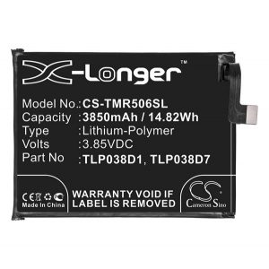 Baterie CAMERON SINO Li-Polymer (3,85V/3850mAh, compatibil cu Alcatel TLP038D1/TLp038D7) Alcatel 3L (2020) OT-5029D, Alcatel 1S (2020) OT-5028D, TCL 10 Lite (TCL)