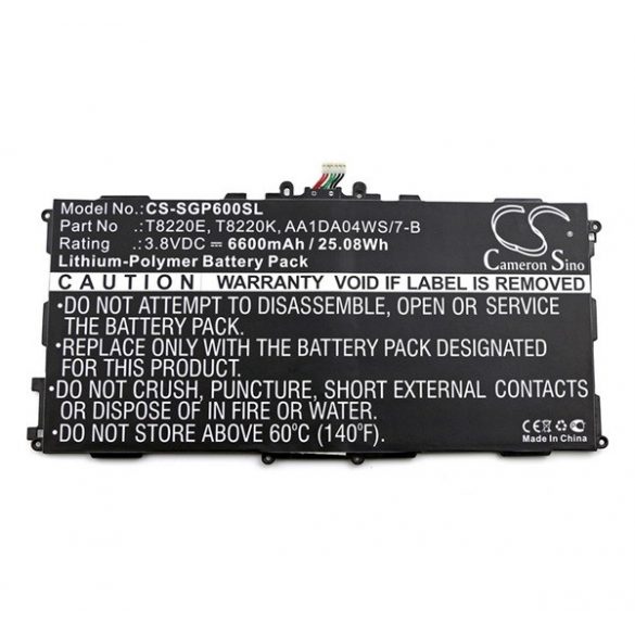 Baterie CAMERON SINO Li-Polymer (3,8V/6600mAh, compatibil cu Samsung AA1DA04WS/7-B) Samsung Galaxy Note 10.1 WIFI (SM-P600), Samsung Galaxy Note 10.1 LTE (SM-P605), Samsung Galaxy Tab Pro 10.1 (SM) - T525)