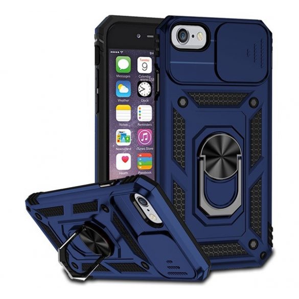 Protecție din plastic pentru telefon Defender (rezistență medie la impact, interior din silicon, inel suport telefon, protecție cameră foto) BREECH Apple iPhone 7 4.7, Apple iPhone SE 2 (2020), Apple iPhone SE 3 (2022), A