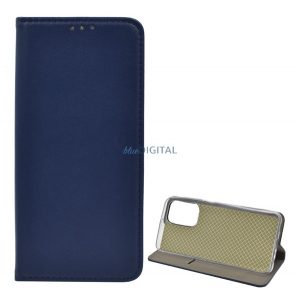 Husă în picioare, efect piele (FLIP, deschidere laterală, funcție de suport pentru desktop) ALBASTRU ÎNCHIS Samsung Galaxy M23 (SM-M236), Samsung Galaxy M13 (SM-M135)