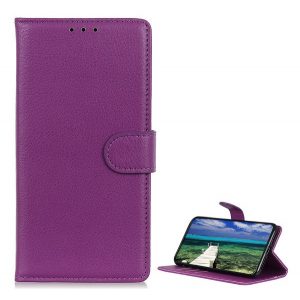 Carcasă în picioare, efect piele (FLIP, deschidere laterală, funcție de suport pentru desktop, premium) PURPLE Xiaomi Redmi Note 11 4G (Redmi Note 11S)