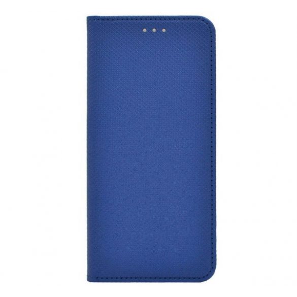 Husă în picioare, efect piele (FLIP, deschidere laterală, funcție suport pentru masă, model romb) ALBASTRU ÎNCHIS Samsung Galaxy M53 (SM-M536)