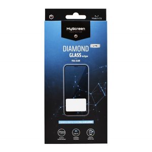 Sticlă de protecție pentru ecran MYSCREEN DIAMOND GLASS LITE EDGE (clei complet 2.5D, curbat, rezistent la zgârieturi, 0,33 mm, 9H) NEGRU Oppo Reno 7 Lite