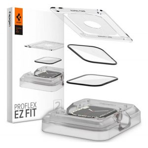 SPIGEN EZ FIT Display Protective sticlă 2pcs (2.5D margine rotunjită, 0.2mm, 9H) negru Apple Watch Series 7 45mm