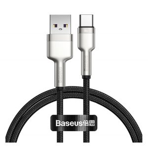 BASEUS CAFULE cablu de date (USB - Type-C, 66W, încărcător rapid, 100cm, anti-breakage) NEGRU