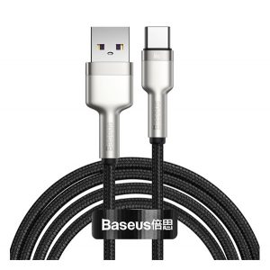 BASEUS CAFULE cablu de date (USB - Type-C, 66W, încărcător rapid, 200cm, anti-breakage) NEGRU