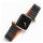 Curea de schimb DUX DUCIS (dimensiune personalizată, mică, silicon, efect piele, magnetică) NEGRU/ORANGE Apple Watch Series 2 38mm, Apple Watch Series 3 38mm, Apple Watch Series 4 40mm, Apple Watch Series 5 40mm, Apple Watch Series 6 40mm, Apple Wat