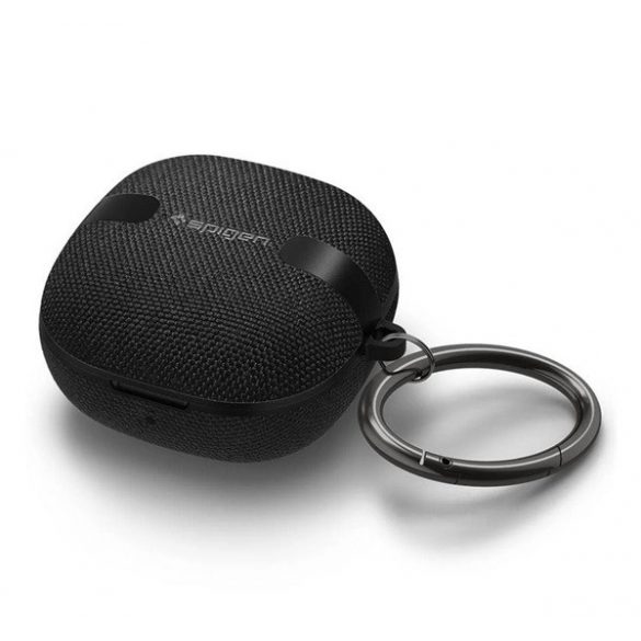 Husa din silicon SPIGEN URBAN FIT (carabinier, acoperire textila) NEGRA Samsung Galaxy Buds 2/Live/Pro