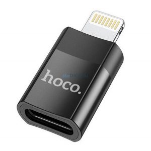 Adaptor HOCO UA17 (mufă Type-C - fulger, transfer de date și încărcare) NEGRU