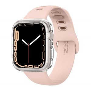 Cadru de ceas din silicon SPIGEN LIQUID CRYSTAL (rezistență la șocuri, succesorul lui 061CS24483) TRANSPARENT Apple Watch Series 5 40mm, Apple Watch Series 4 40mm, Apple Watch Series 6 40mm, Apple Watch Series SE 40mm, Apple Watch Series 7 41mm