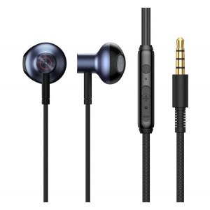 Căști BASEUS ENCOK H19 STEREO (mufă de 3,5 mm, microfon, buton de înregistrare, control volum) NEGRU